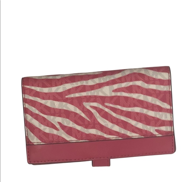 Michael Kors Pink and White Zebra Wallet - Picture 11 of 14